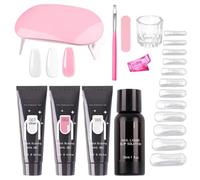 Kit pour Ongles Débutant Outils de Manucure | Gel d'Extension Poly pour Ongles pour Amoureuses de Beauté Étudiantes Femmes et Filles Mères et Mariées à la Maison