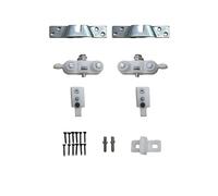 Kit pour porte coulissante sans rail - Comprend 2 chariots coulissants, 2 butées supérieures, 2 supports de fixation sur panneau. Disponible en 2 charges : 40 kg et 80 kg (capacité de charge 80 kg)