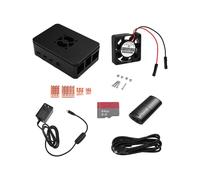 Kit pour Raspberry Pi 4B avec Boîtier, Refroidisseur, Carte Mémoire et Dissipateur Thermique pour Projets DIY et Passionnés D'Électronique. Prise