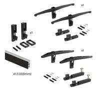 Kit pour structure modulaire Zero 1 étagère + 1 module + tringle - noir EMUCA