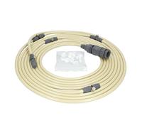 Kit pour système de nébuliseur de 8,2 m, 5 buses en laiton, idéal pour le refroidissement et l'humidification par pulvérisation de gouttelettes microscopiques.