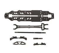 Kit pour voiture XPRESS AT1S 1:10 RC, pièces de rechange de voiture RC à l'échelle 1/10, Kit 3K s avec maintien à deux couches coulant, (Black)