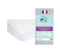KIT PRATIQUE BEBE Matelas 40x90 Berceau Couffin Bébé Bambou + 2 Alèses Coton Bio | Certifié GOTS | Fabrication France UE
