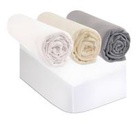 Kit de 3 Draps Housse 40x80 cm Berceau Couffin Nacelle + 2 Protèges Matelas Taille 40x80 cm | 100% Coton Bio | Multi | Ultra Doux, Respirant | Sommeil sain | Certifié Oeko Tex | Fabriqué en Europe