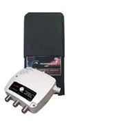 Kit Préamplificateur de Mât 1 Entrée UHF TNT Réglable 40dB Alimentation 12 V= 50 MA 3 Sorties TV Filtré 4G LTE 700 MHZ