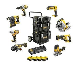 Kit Premium 8 Outils XR 18V DEWALT Brushless + 4 Batteries 5Ah Li-Ion - DCK856P4