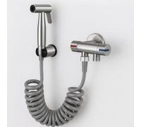 Kit Premium de douchette WC en acier inoxydable 304 buse haute pression chasse d eau salle bain domestique lave-linge hygiénique économe avec installation DIY facile résistant à la corrosion