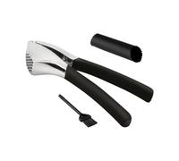 Kit presse-ail - Ustensile de cuisine avec brosse de nettoyage | Presse-ail manuel en acier inoxydable | Pour restaurant, pique-nique, cuisine, préparation, barbecue, camping, préparation des repas