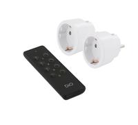 Kit prises nano sans fil - DIO CONNECTED HOME - 2 prises Schuko - Télécommande 2 canaux - Protocole DiO 1.0