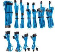 Kit Pro De Câbles Premium Psu Cables Pour Alimentation Type 4 Gen 4 Avec Gainage Multi-Brins Bleu[ZHUJ1798]