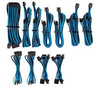 Kit pro de cbles CORSAIR Premium PSU Cables pour alimentation type 4 Gen 4 avec gainage multi-brins - bleu/noir