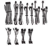 Kit Pro De Cbles CORSAIR Premium PSU Cables Pour Alimentation Type 4 Gen 4 Avec Gainage Multi-brins â€“ Blanc/noir
