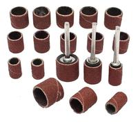 Kit Professionnel de 132 Tambours de Ponçage - Ponçage de Précision pour Outils Rotatifs Dremel | Set Complet avec Bandes Grain 120 & Mandrins pour Finition Parfaite sur Bois, Métal & Bricolage