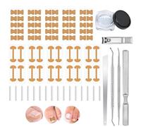 Kit professionnel de correction des ongles incarnés avec bandes respirantes, patch incurvé pour ongles, limes et instruments de levage indolores, limes de voyage à usage domestique