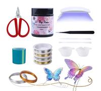 Kit professionnel de fabrication de bijoux en résine époxy transparente UV adaptée pour la fabrication de bijoux en résine à durcissement rapide