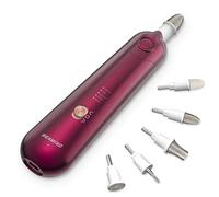 Kit professionnel de manucure et pédicure - Kit de lime à ongles électrique sans fil - Broyeur à ongles rechargeable pour les ongles épais - 5 vitesses - Pour les mains et les pieds