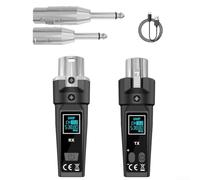 Kit professionnel double microphone sans fil UHF dynamique avec récepteur pour église, mariage, enseignement et événements de prise de parole en public (One Drag One)