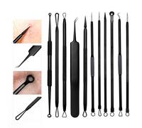 Kit professionnel d'outils d'élimination de l'acné, 11 pièces, extracteur de points noirs, soins du visage, manucure et pédicure, tondeuse, boutons