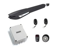 Kit professionnel moteur pour porte battante 1 lame Motorline Jag 400 pour automatiser portes et portails battants jusqu'à 4 mètres et 300 kg, moteur électromécanique haute force de poussée