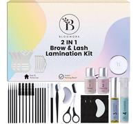 Kit Professionnel Rehaussement Cils & Sourcils - Solution 2 en 1 Permanente DIY - Résultat 6-8 Semaines - 15 Applications Complètes