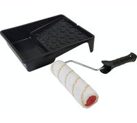 Kit professionnel Rouleau à peinture Rouleau de peintre 20cm Rouleau + étrier + bac à peinture