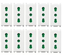 Kit promo 10 prises plates prises 2P+T 16A P17/11 blanc - 14203 - original