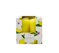 Kit promo de 12 paquets chacune avec 4 bougies parfumées au citron (48 bougies) - en cire végétalienne - Pocket Season - Printemps/Été - Fabriqué en Italie - Cereria Di Giorgio