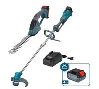 Kit promotionnel - débroussailleuse avec cisailles pour gazon et haies chargeur et batterie 20V 4A