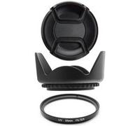 Kit Protecteur Filtre UV, Paresoleil et Cache de protection 55 mm pour Sony Alpha G
