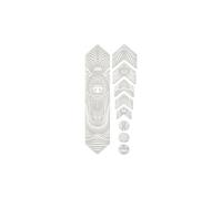 Kit protection de cadre all mountain style honeycomb 9 pcs loup blanc