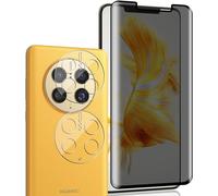 Kit Protection Huawei Mate 50 Pro - Verre Trempé Vie Privée 9h (1 Protège-Écran) + 2 Protections D'objectif Ultra-Transparentes Anti-Rayures