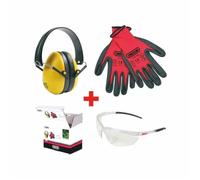 Oregon Kit de sécurité 572870 pour débroussailleuse/tondeuse, gants, casque antibruit, lunettes