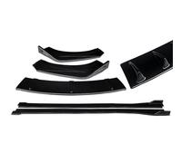 Kit Protection Pare-Chocs Avant Et Arrière pour A4 2009-2016, Becquet Menton, Jupes Latérales, Diffuseur Lèvre, ABS Becquet Latéral Voiture(Noir Brillant)