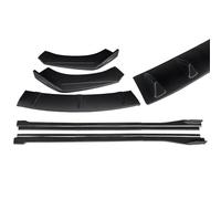 Kit Protection Pare-Chocs Avant Et Arrière pour A4 2009-2016, Becquet Menton, Jupes Latérales, Diffuseur Lèvre, ABS Becquet Latéral Voiture(Matte Black)