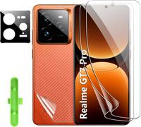 Kit Protection Realme Gt7 Pro ¿ 2 Films Tpu Souples + 1 Verre Trempé Pour Lentille, Ultra-Fin & Haute Transparence, Compatible Empreinte Digitale, Anti-Rayures/Anti-Traces, Montage Facile