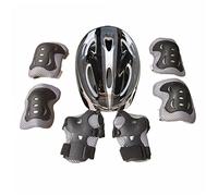 Kit Protection Roller Enfant 7Pcs Casque Genouillère Protège-Poignet Coudières Protection Skateboard Vélo Trotinette Freestyle (Noir, 2-9 years)