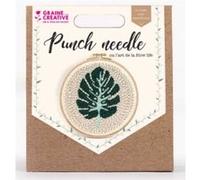 Graine créative Kit Punch Needle Feuille Monstera Multicolore Ø 20 cm