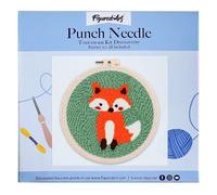 Kit Punch Needle - FIGURED'ART - Renard - 26x26cm - Inclus cadre circulaire - Débutant