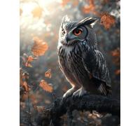 Kit Punto De Cruz 14Ct Tela Estampada Búho Posado En Un Árbol De Arce 60X80Cm 40X50Cm Kit De Bordado Bricolaje Entrada Simple Bordado Previo A La Impresión Para Niñas Manualidades Artículos