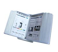 Kit Pupitre Présentoir De Table - Table Pupitre Métallique De Table, Avec Système De Référence De Bureau À 30 Pochettes D'affichage, Format De Papier A4, PVC Et Métal, Stockage De Documents A4 (Color