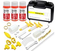 kit purge frein vtt pour Shimano, Tektro, Magura, y compris joint métallique kit de dégonflage de frein à disque hydraulique pour vélo, y compris 180ml liquide de frein minéral haute performance