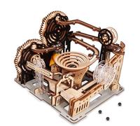 Kit Puzzle 3D en Bois Adulte Circuit de Billes Ascenseur Motorisé Pistes Double Spirale Montage Manuel Casse-Tête Cadeau Anniversaire Noël Adultes