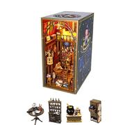 Kit puzzle 3D en bois Mira Magic House à faire soi-même Décoration de bibliothèque Maison miniature avec lumière LED