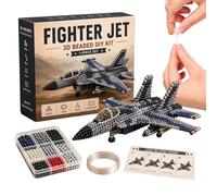 Kit Puzzle Perlé 3D - Mini Créations 3D Amusantes Fait Main Bateau Hélicoptère | Kit de Broderie de Perles Tank et Chasseur | pour Anniversaire Boucles d'oreilles Maison