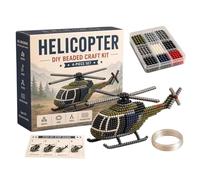 Kit Puzzle Perlé 3D - Petites Décorations Artisanales 3D Amusantes Bateau Hélicoptère - Kit Broderie Perlée Char Avion Chasse,pour Anniversaire Maison Création Boucles d'oreilles Loisir