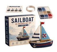 Kit Puzzle Perlé 3D | Petites Décorations Artisanales 3D Amusantes Bateau Hélicoptère - Kit de Broderie de Perles Tank et Chasseur - Pour Anniversaire Fête Vacances Intérieur Maison Loisirs Création d