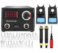 Kit pyrogravure pour bois professionnel 60 W Kit de pyrogravure numérique réglable avec embouts de pyrogravure 23 pièces Brûleur à bois pour débutants et adultes