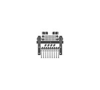 VEVOR Kit Quincaillerie Porte Double 366 cm Quincaillerie Porte Suspendue 150 kg Rail Porte Coulissante Acier Carbone 4 Cintres 6x4x30 cm Épaisseur Porte 35-45 mm pour Portes 183 cm Chambre Garages