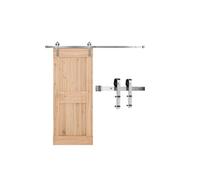 Kit Quincaillerie Porte Grange Coulissante Brossé Rouleau Capacité 150kg 183cm