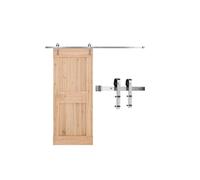 Kit Quincaillerie Porte Grange Coulissante Finition Nickel Brossé 244cm